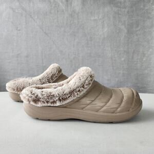 Skechers Slippers Womens Size 11 Faux Fur Lined Clog Cozy Camper Foamies Outdoor